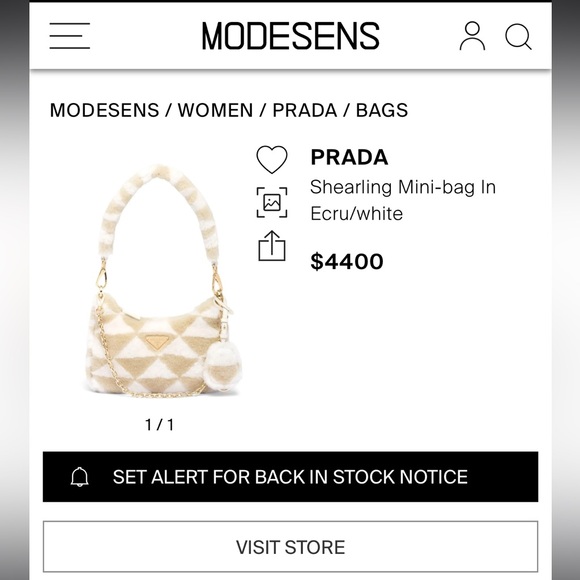 🔥100%Authentic Prada Re-Edition Shoulder Shearling Crossbody Bag -Rare🔥 - Picture 5 of 15